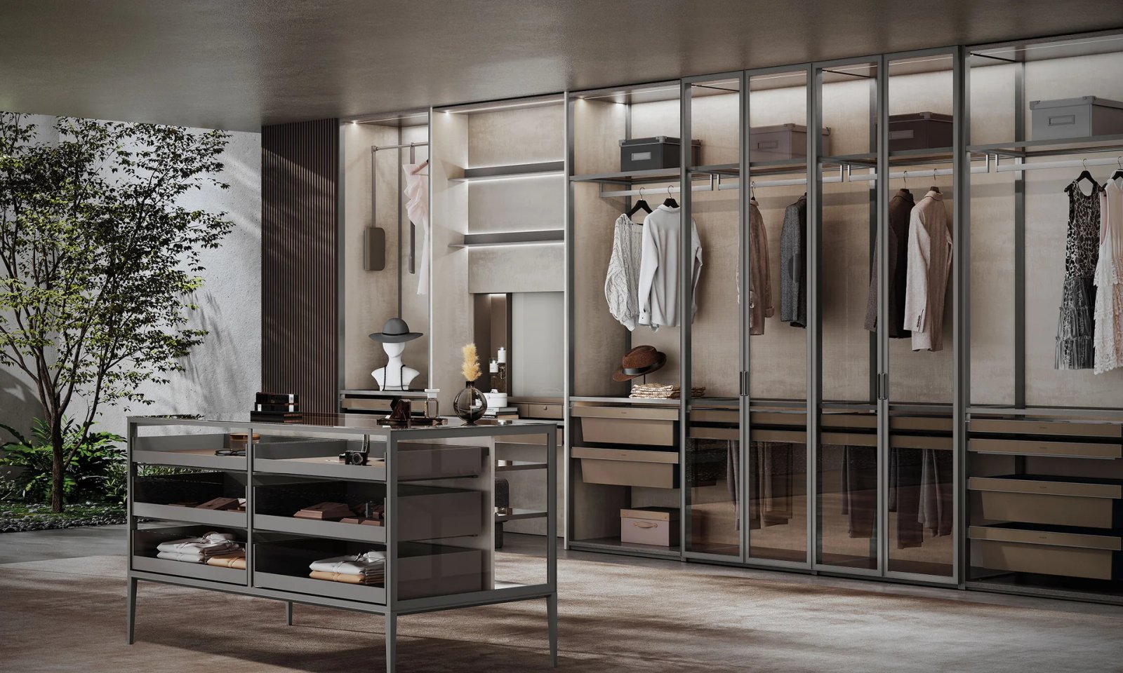 Frame Wood Closet Platinum Ash