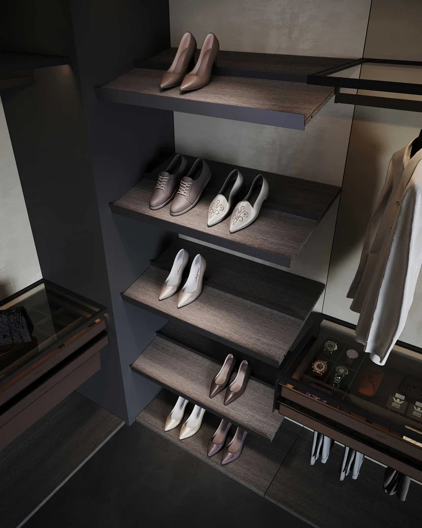 Solvia Series shoe shelving composition